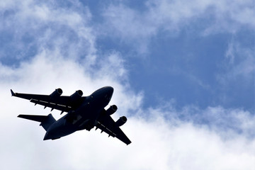 Flyby plane, photographed from below