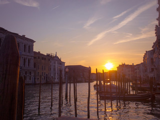 イタリアのベニスの夕暮れ