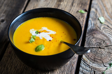 Fresh Carrot Cream Soup