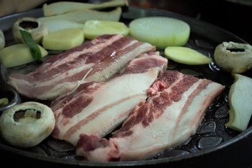 Korean grilled pork belly Samgyeopsal