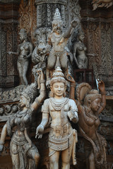 Fototapeta na wymiar Holztempel, Sanctuary of truth, Naklua, Thailand
