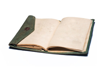 Green notebook, old paper