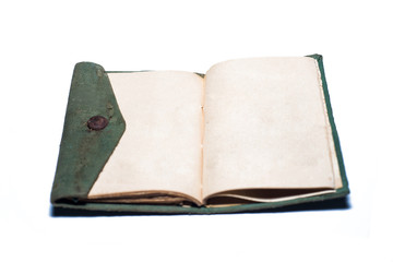 Green notebook, old paper