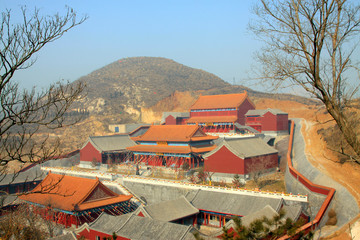 Dajue Temple building scenery, China