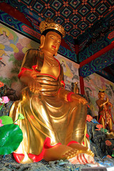 bodhisattva sculpture in Dajue Temple, China