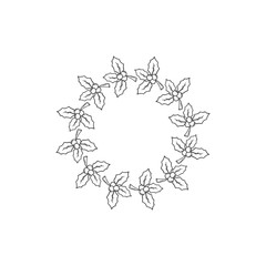 frame circle christmas vector illustration