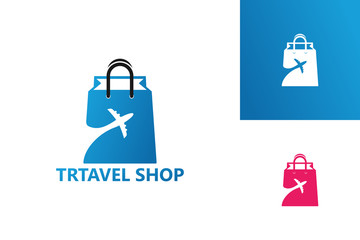 Travel Shop Logo Template Design Vector, Emblem, Design Concept, Creative Symbol, Icon