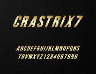 Vector of modern alphabet letters and numbers