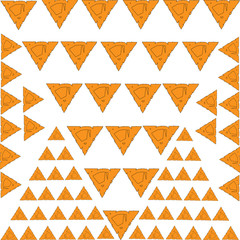 abstract background with orange triangles pattern symbol ornament