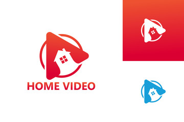 Home Video Play Logo Template Design Vector, Emblem, Design Concept, Creative Symbol, Icon