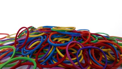 Rubber band is colorful.