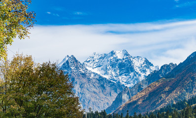 Mountain peak Dombay. National Park, Russia, Karachay-Cherkessia.