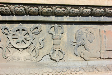 Rock carvings in the Five Pagoda Temple, China