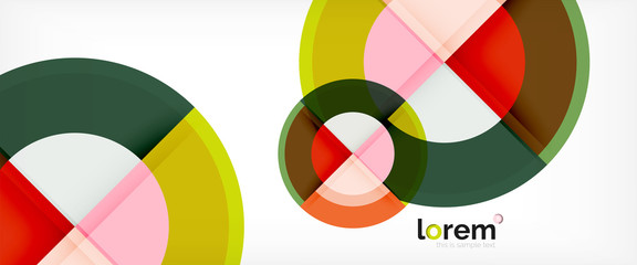 Obraz premium Stubarwny round kształtów abstrakta tło