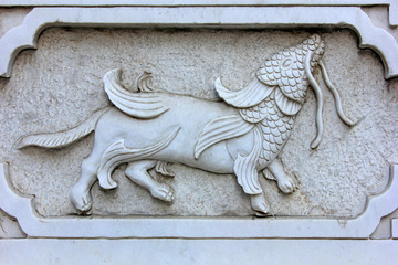 White marble sculpture