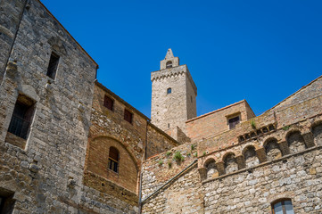 Fototapeta na wymiar Medieval fortress of San Gimignano