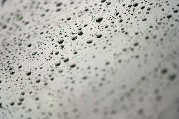 water drops on glass