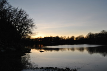 Obraz premium Tramonto sul lago