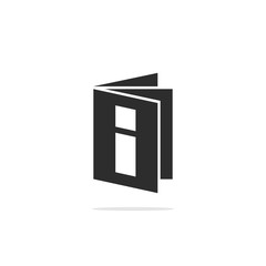 Monochrome Document Information icon . Vector illustration.