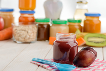 Plum puree for babies