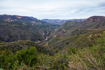 Fototapeta na wymiar Scenic mountain view in Topanga, California