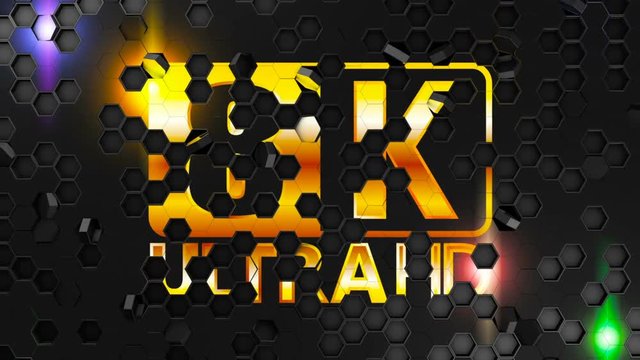 8k Ultra HD of hexagons
