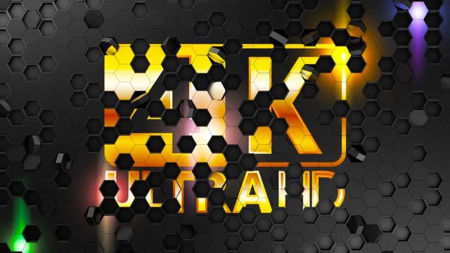 4k Ultra HD of hexagons