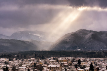 aerial view of mountains