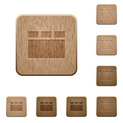 Horizontal tabbed layout wooden buttons