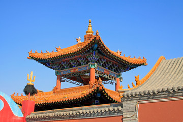 drum tower building scenery in the Lamasery