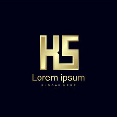 Obraz premium Initial Letter KS Logo Template Vector Design
