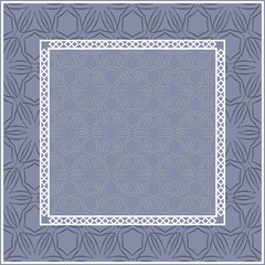 Vector pattern with abstract geometric style. Steel color.