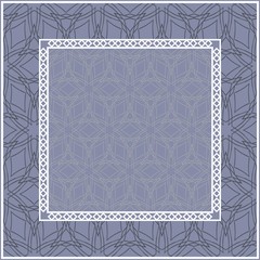 Design of a Scarf with a Geometric Pattern . for Scarf Print, Fabric, Covers, Scrapbooking, Bandana, Pareo, Shawl. Vector illustration.