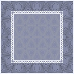 Obraz premium Design of a Scarf with a Geometric Pattern . for Scarf Print, Fabric, Covers, Scrapbooking, Bandana, Pareo, Shawl. Vector illustration.