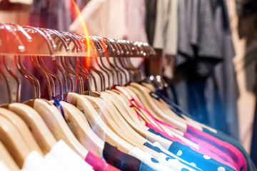 Hangers in the store of Bangkok, Thailand.