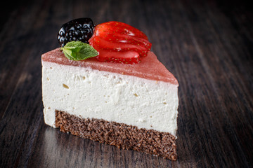 piece of cake with strawberry