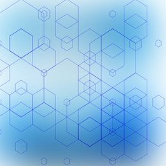 Obraz premium Vector Abstract science Background. Hexagon geometric design. EPS 10