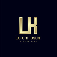Initial Letter LK Logo Template Vector Design