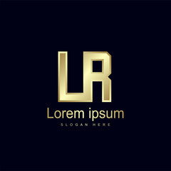 Initial Letter LR Logo Template Vector Design