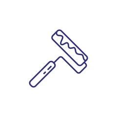 Fototapeta premium Paint roller line icon. Paintbrush, decorating, painter. Construction concept. Can be used for topics like painting, home repair, renovation