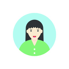 simple illustration of Woman Avatar Icon
