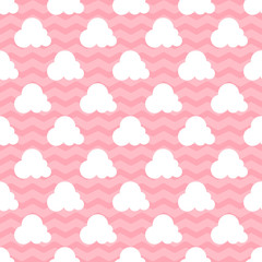 Beautiful baby girl vector seamless pattern