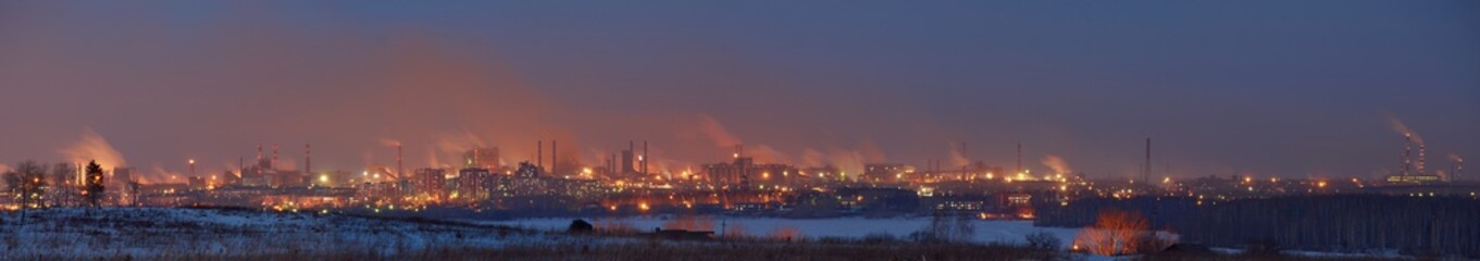 Naklejka premium panorama of the night city