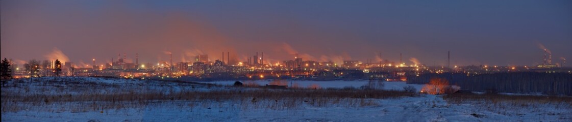 Obraz premium panorama miasta nocą