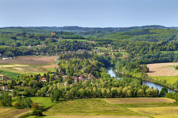 Valley of Dordogne river, France