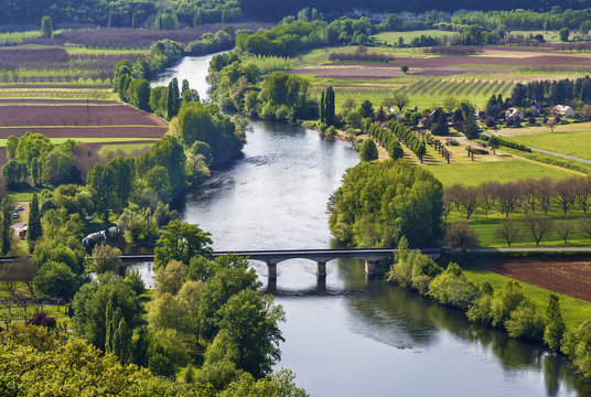 Valley Of Dordogne River, France