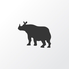Obraz na płótnie Canvas Rhino icon symbol. Premium quality isolated rhinoceros element in trendy style.