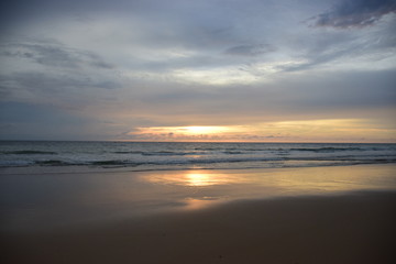 Naklejka na ściany i meble Sunset on the beach ( Phuket,Thailand)