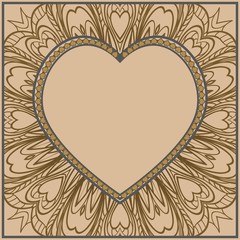 Creative Valentines Day Background With Heart. Romantic Pattern. Vector illustration. For template, love card, banner