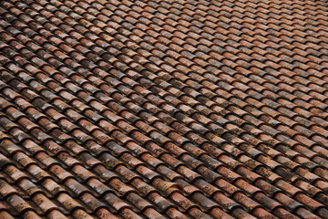 old realistic shingles background, brown natural home roof 